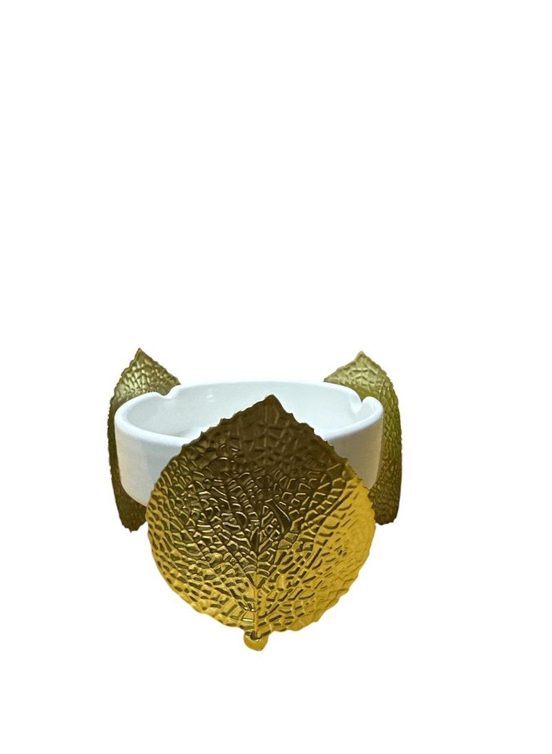 A wonderful design for an ashtray holder with luxurious decorative shapes 
