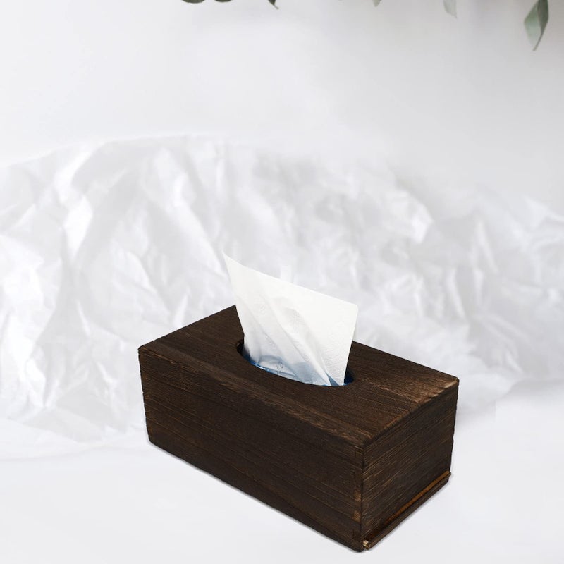 Elegant Wooden Tissue Box Cover Napkin Storage Holder For Living Room Desktop Classic Design Home Office Decor - Image 5