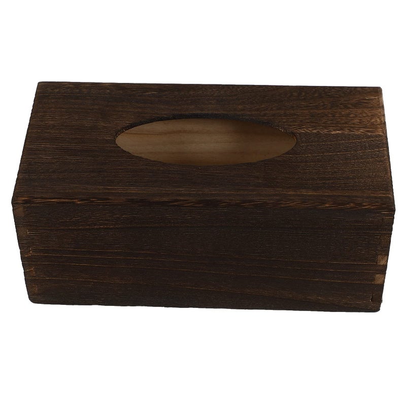 Elegant Wooden Tissue Box Cover Napkin Storage Holder For Living Room Desktop Classic Design Home Office Decor - Image 2