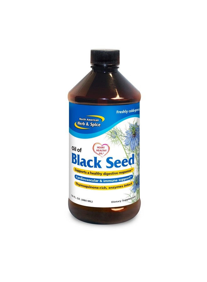 North American Herb & Spice Black Seed Oil 16 Fl. Oz. Cardiovascular Digestive & Immune Support Nongmo 96 Servings - Image 1
