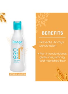 RAAGA PROFESSIONAL Pro Botanix Repair And Nourish Shampoo With Wheat Protein (200 Ml) Repairs And Nourishes Dry And Damaged Hair | Suitable For Men & Women  - Image 3