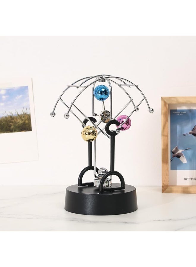 Rubik Electronic Perpetual Debate Motion Desk Decoration Physics Science Executive Toy, Swing Pendulum  - Image 2