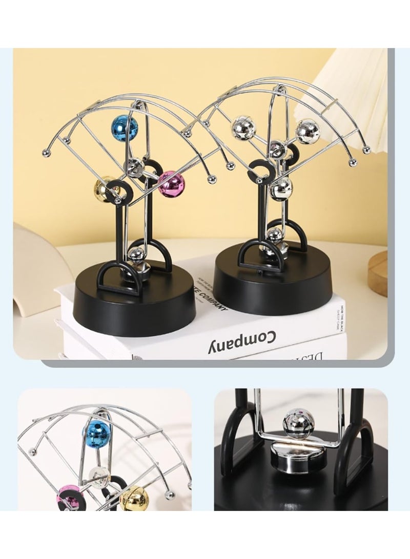 Rubik Electronic Perpetual Debate Motion Desk Decoration Physics Science Executive Toy, Swing Pendulum  - Image 3