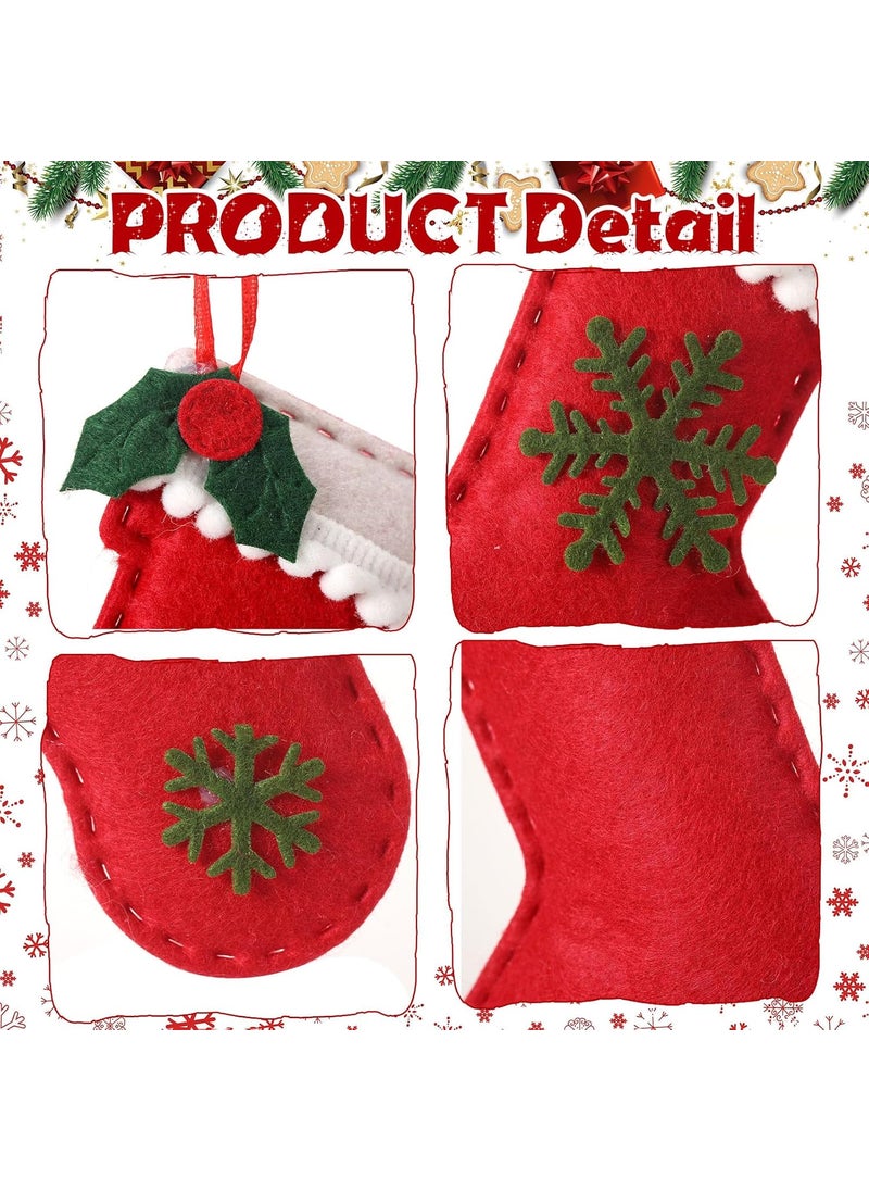 Moukeren 16 Pcs Felt Christmas Tree Ornaments  3D Santa Snowman Elf Gnome Reindeer  Stuffed Decorative Hanging Ornaments for Xmas Holiday Party Toy  - Image 3