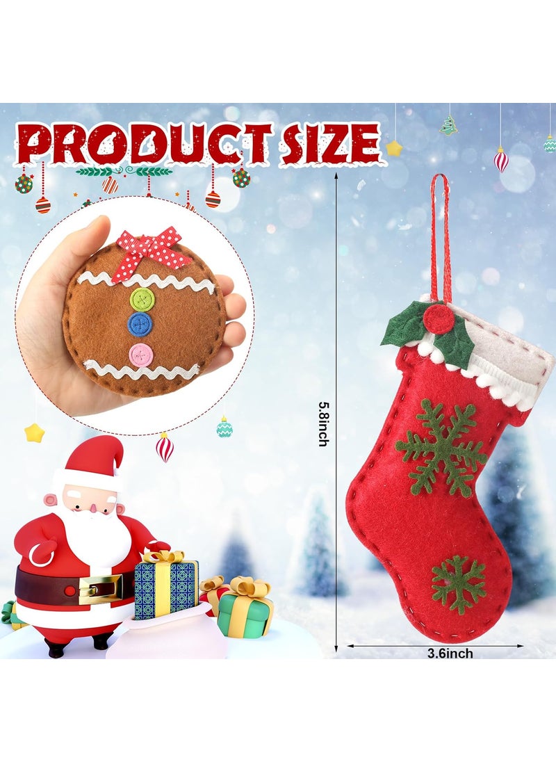 Moukeren 16 Pcs Felt Christmas Tree Ornaments  3D Santa Snowman Elf Gnome Reindeer  Stuffed Decorative Hanging Ornaments for Xmas Holiday Party Toy  - Image 5