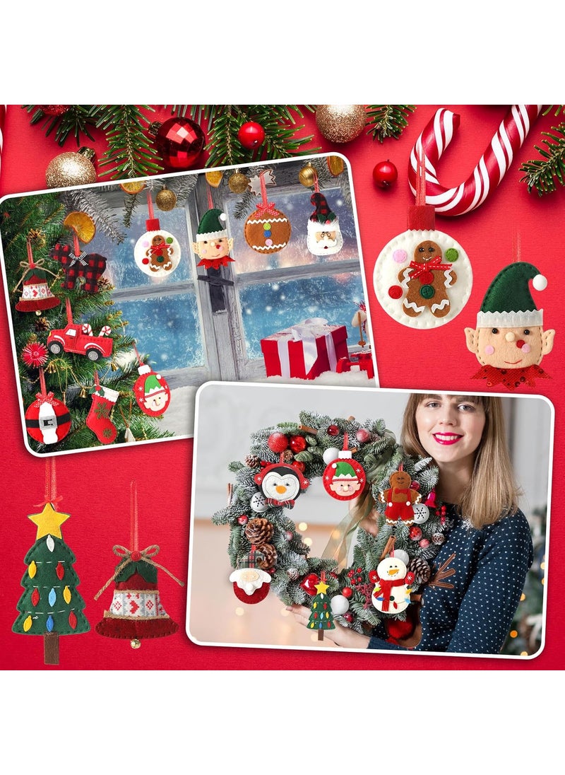 Moukeren 16 Pcs Felt Christmas Tree Ornaments  3D Santa Snowman Elf Gnome Reindeer  Stuffed Decorative Hanging Ornaments for Xmas Holiday Party Toy  - Image 4