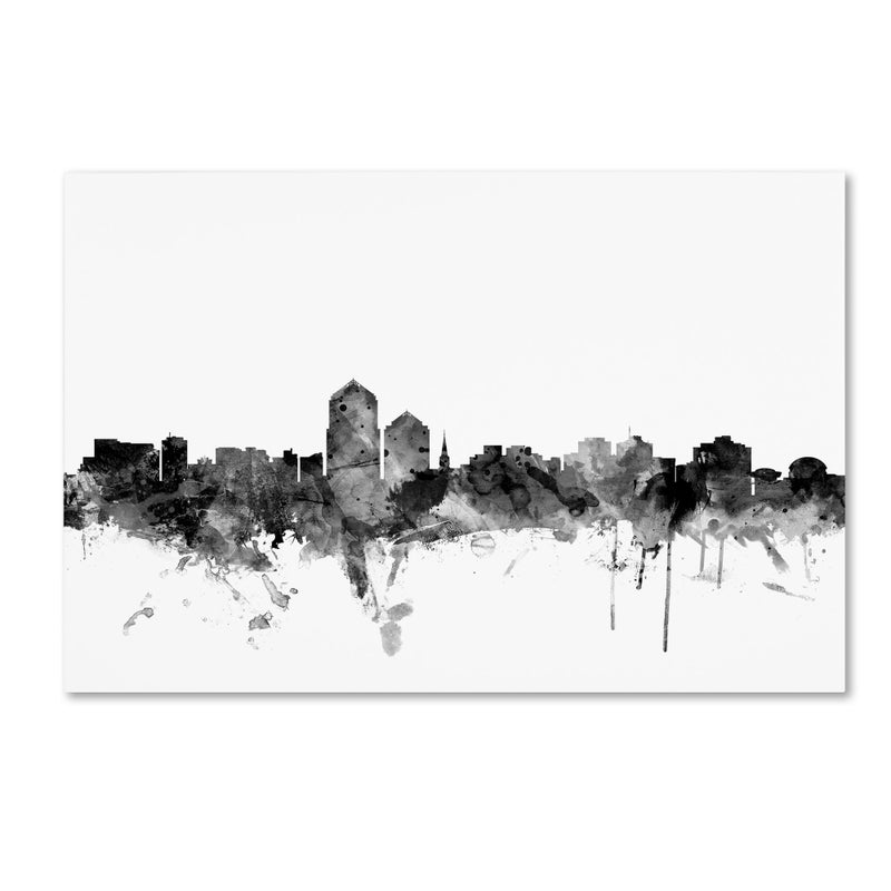 Trademark Fine Art MT1077C1624GG Albuquerque NM Skyline BW by Michael Tompsett 16x24Inch 16 in x 24 in