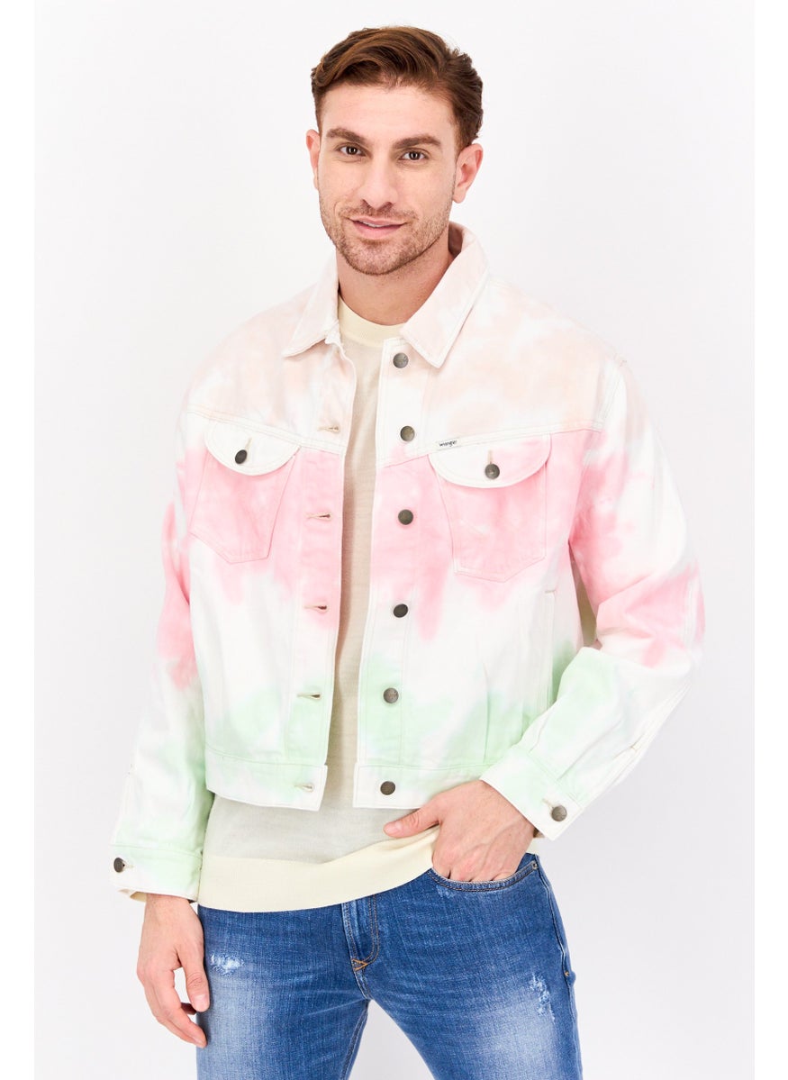 Men Tie Dye Denim Jacket, White - pzsku/Z66AD682DA60CD51663B7Z/45/_/1737642097/a73a5f7e-9de9-4799-b5cf-52e5f5b4778b