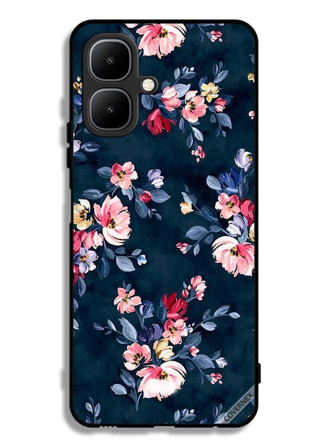Covernex Tecno Pop 10 Protective Case Cover Hand Painted Flowers