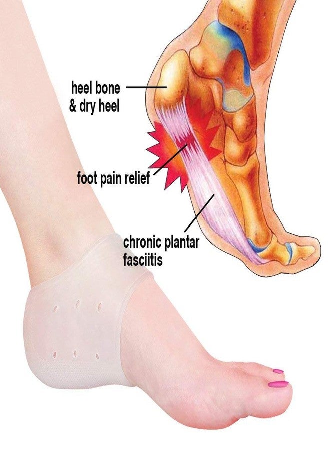 HomeFast Heel Protective Sleeve & Heel Spur Pads for Relief Plantar Fasciitis & Heel Pain, Reduce Pressure on Heel, Cracked Heel - Image 2