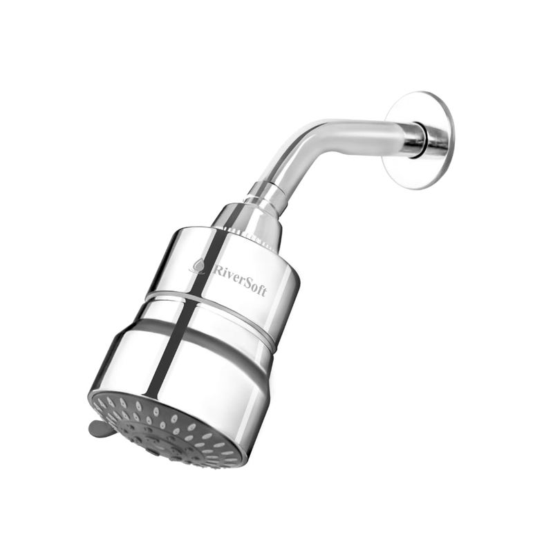 RiverSoft DIVA-05 Shower Filter for Hard Water With 15 Stages | 5 Mode Spray Setting | Softener for Bathroom | Water Saving Mist Mode (Chrome, Pack of 1) - Image 1