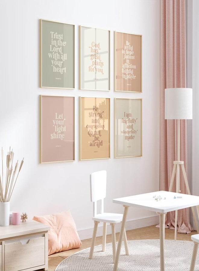 Youillne Bible Verse Wall Art Decor Kids Christian Canvas Pictures Inspirational Quotes Wall Art Jesus Religious Posters Educational Kids Artwork Christian Boho Prints for Bedroom 8x10 Inch Unframed Set of 6 - Image 4