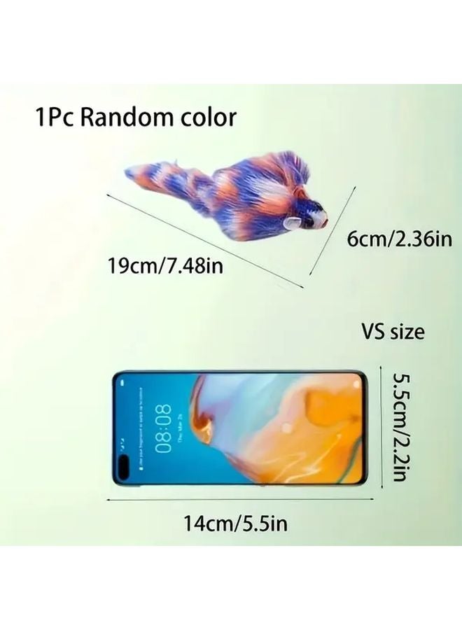 فأرة محشوة تفاعلية لعبة قطط 1 قطعة متنوعة تصميم ناعم وآمن للعب داخل المنزل - Image 3