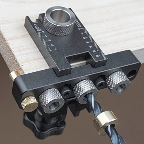 ViewReal 3-in-1 Dowel Jig Kit - Pocket Hole Jig with Adjustable Woodworking Drill Locator, 8/10/15mm Bits, Precision Guide for Furniture Assembly, DIY Projects, Durable Aluminum Alloy - Image 3