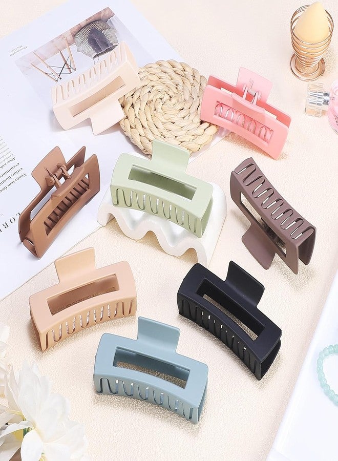 ANNACREATIONS 8 Pcs Korean Fashion Matte Hair Claw Clips Strong Hold Clutcher for Thick & Thin Hair Accessories Clutches for Women & Girls - Image 5