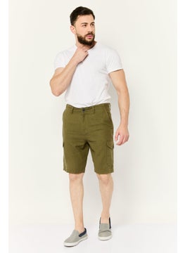 Threadbare Men Plain Cargo Shorts, Khaki  - Image 2