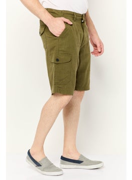 Threadbare Men Plain Cargo Shorts, Khaki  - Image 3