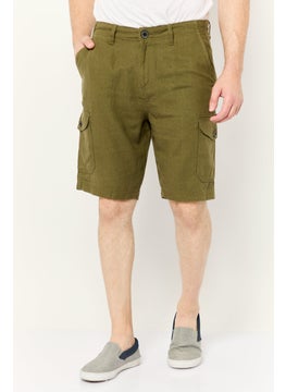 Threadbare Men Plain Cargo Shorts, Khaki  - Image 1