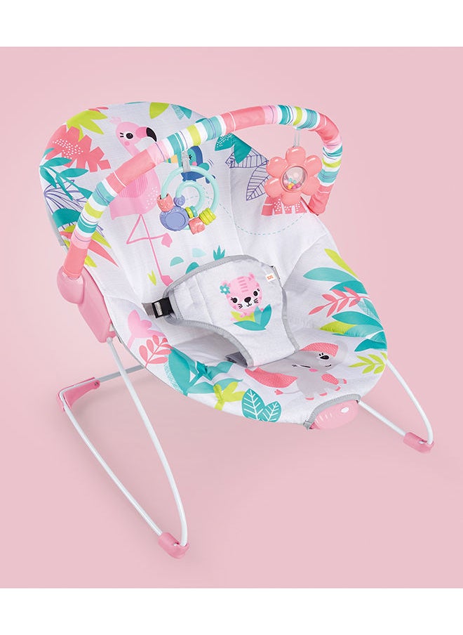 Bright Starts - Flamingo Vibes- Tm Vibrating Bouncer - Image 1