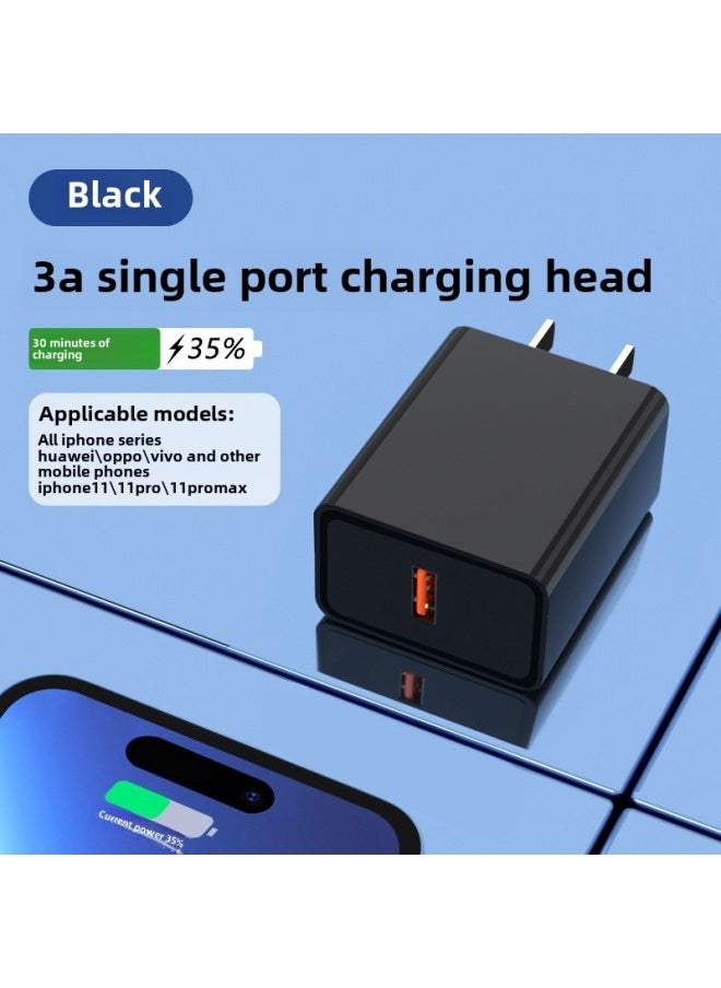 Generic - 3C Certified 10W Fast Charging Three-Port Charger Applicable To Android Apple Mobile Phone Charging Head Multi-interface USB Medium-Color:15W Single Port Charger  Bare Metal - Image 1