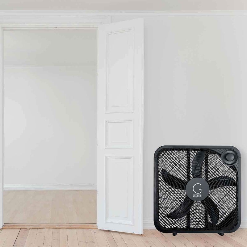 Genesis 20" Box Fan, 3 Settings, Black (G20BOX-BLK) - Image 2