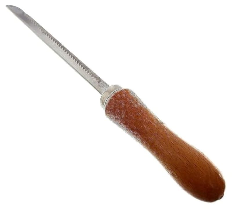 Stainless Steel Corer With Wooden Handle - Wooden Silver