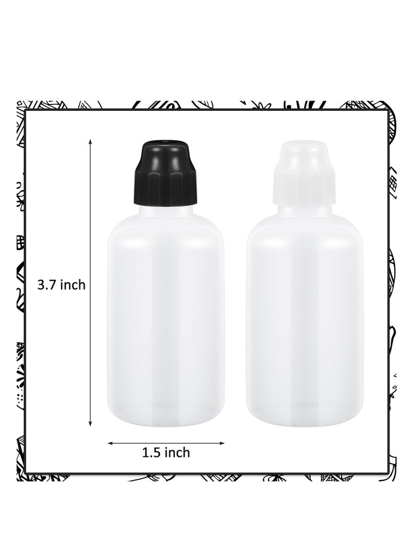 Paint Dabbers Bottles, Empty 2 Ounce Marker Bottle, White Black Refillable Graffiti Markers Mop, Sponge Tip Empty Squeeze Bottle Dauber Top applicator for Wooden Plastic Boards Cloth (6 Set) - Image 3