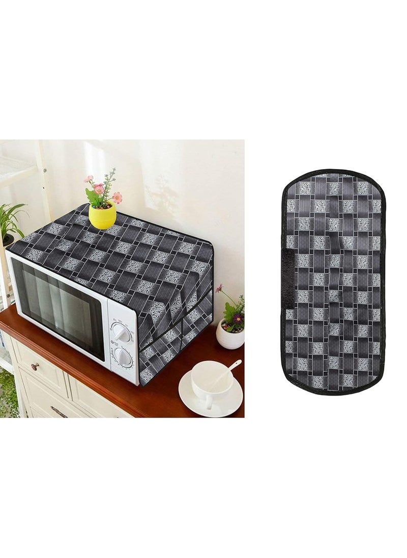 Wings Star Wings Star Oven Top Cover for Panasonic 27 Litre Convection Microwave Oven NNCT654M Silver Microwave Top Cover with 4 Utility Pockets and 1 Oven Handle Cover KUM42  - Image 3