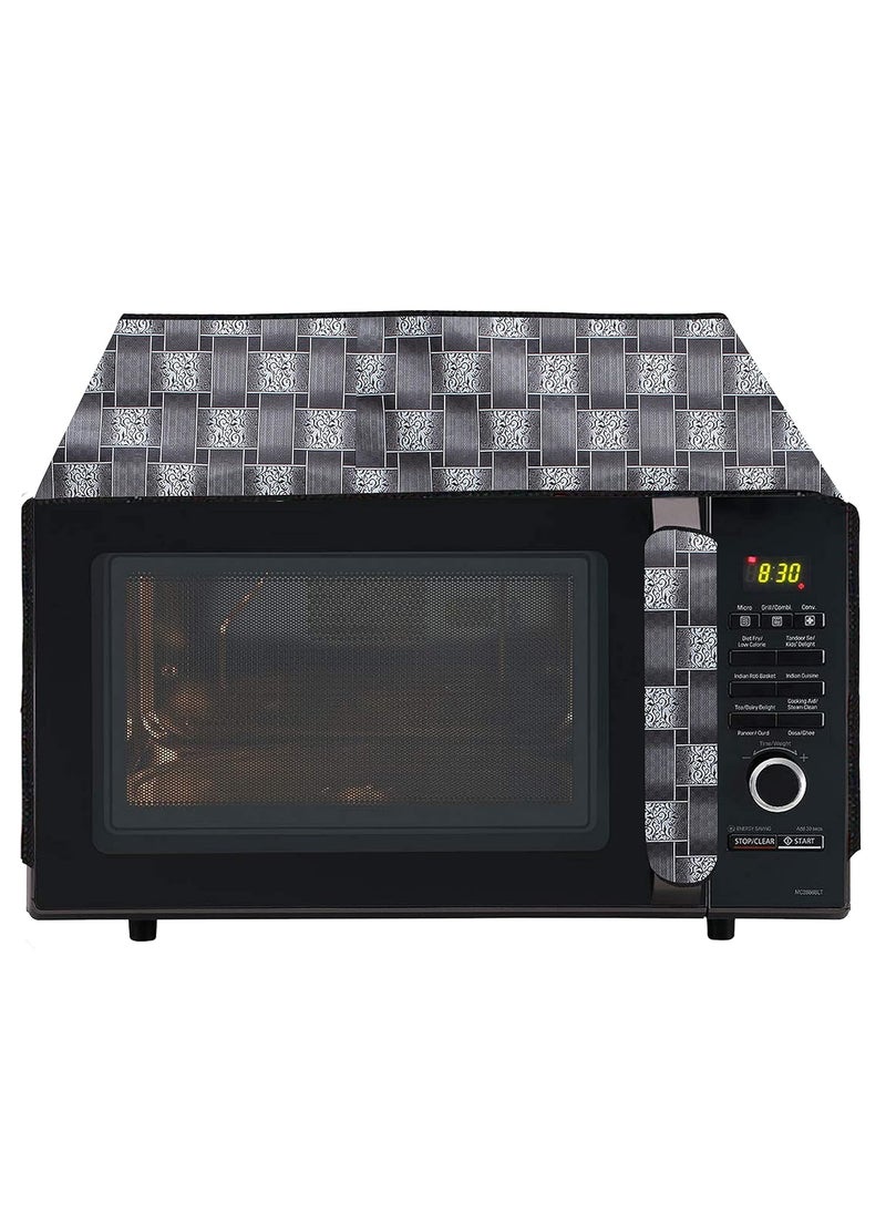 Wings Star Wings Star Oven Top Cover for Panasonic 27 Litre Convection Microwave Oven NNCT654M Silver Microwave Top Cover with 4 Utility Pockets and 1 Oven Handle Cover KUM42  - Image 1
