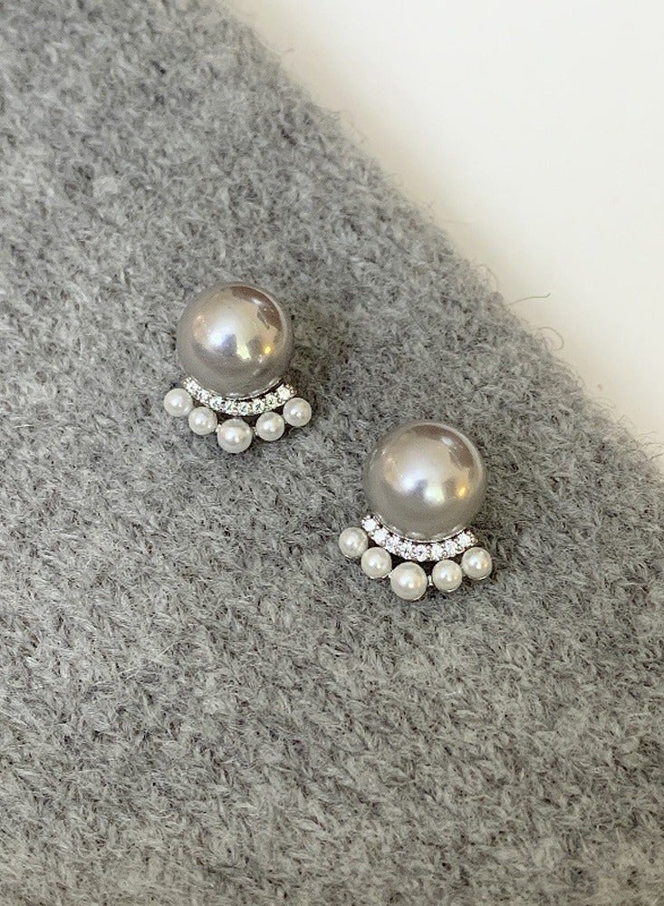 Lavida French style cat claw pearl silver earrings, minimalist and elegant women's earrings. Suitable for gifts, daily wear, commuting, and dating. - Image 2