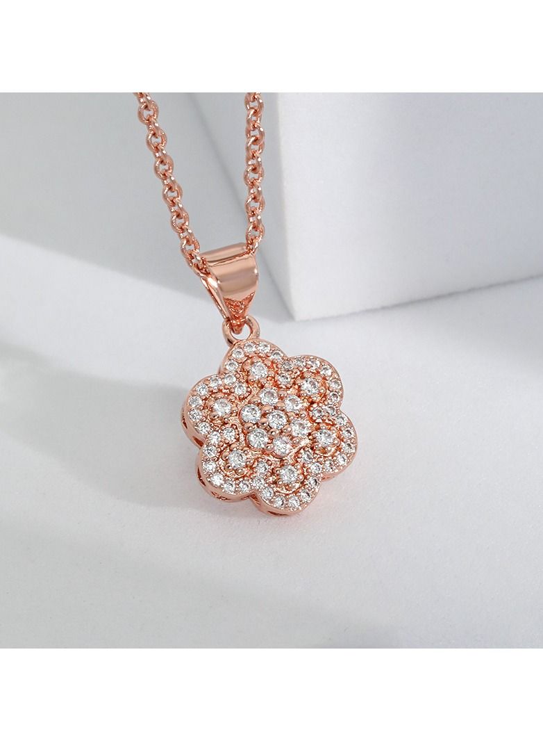 Satinior Shiny Series Cherry Blossom Titanium Steel Necklace - Image 3