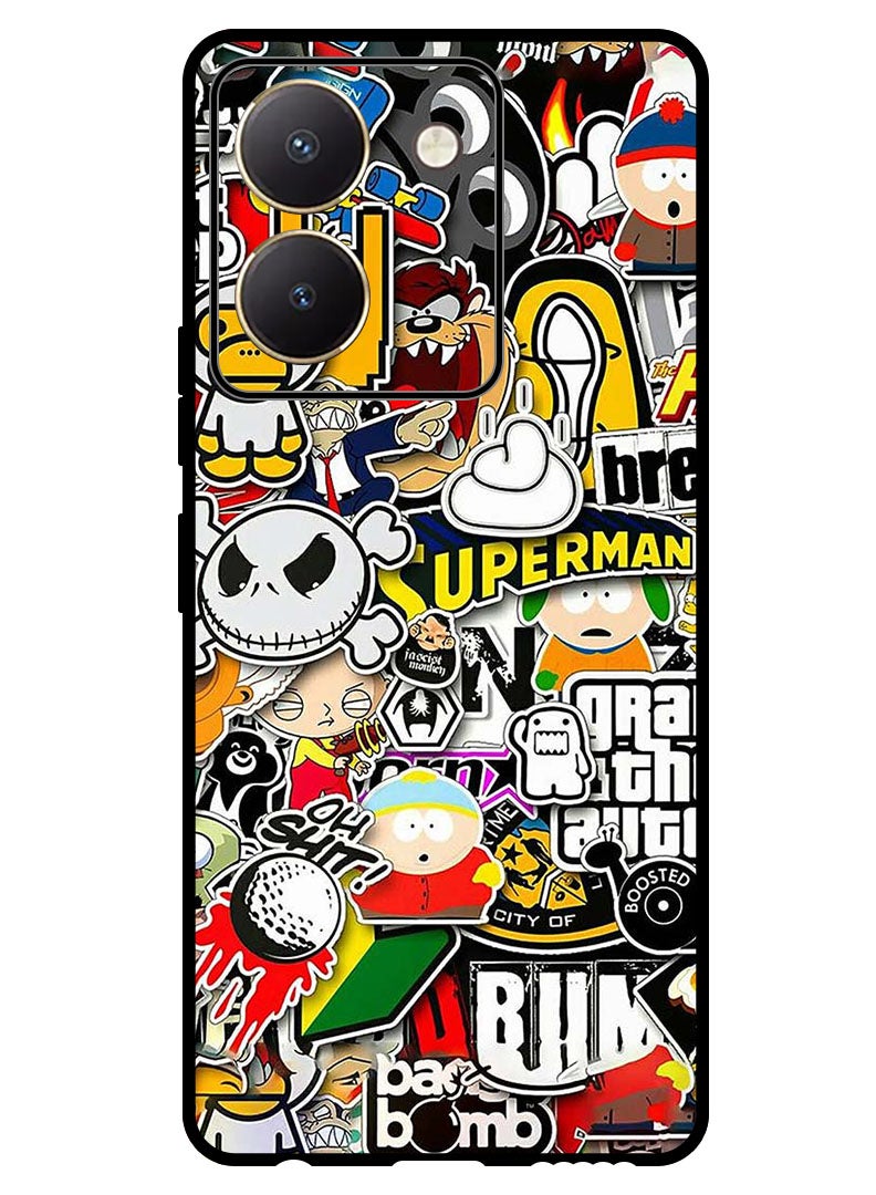 Theodor Protective Case Anti Scratch Shock Proof Bumper Cover For Vivo Y27s superhero tags - Image 1