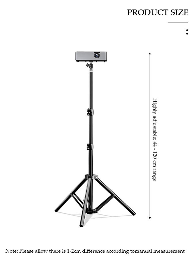 DUNISO Adjustable Projector Stand Tripod,Universal High Quality Alloy Laptop Stand, 360 Degree Fluid Head Compact Heavy-Duty Camera Video Tripod,Multifunctional Projector Tripod for Office,Home,Theater,Outdoor Movies - Image 5
