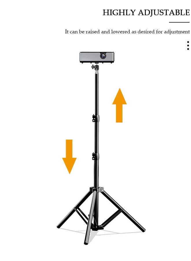 DUNISO Adjustable Projector Stand Tripod,Universal High Quality Alloy Laptop Stand, 360 Degree Fluid Head Compact Heavy-Duty Camera Video Tripod,Multifunctional Projector Tripod for Office,Home,Theater,Outdoor Movies - Image 4