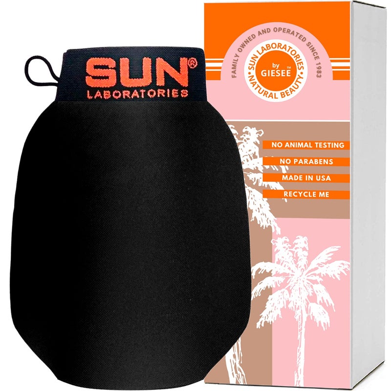 Sun Laboratories by Giesee Sun Laboratories Exfoliating Mitt  Body Exfoliator Glove Body Scrub Body Scrubber  Deep Exfoliating Gloves for Dead Skin Removal Self Tan Eraser Pre Tan Exfoliator 