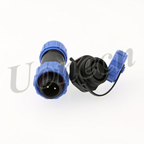Uonecn 2 pcs SP1310 ip68 2-pin Waterproof Connector Power Cable connectors Cable connectors Automotive connectors Plug and socketMultipole Plug and Socket Dustproof Circular - Image 5