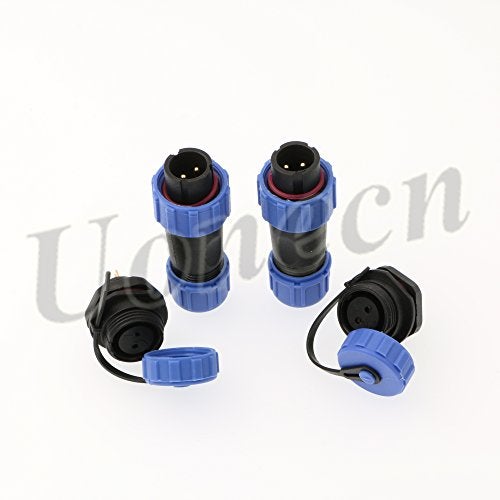 Uonecn 2 pcs SP1310 ip68 2-pin Waterproof Connector Power Cable connectors Cable connectors Automotive connectors Plug and socketMultipole Plug and Socket Dustproof Circular - Image 2