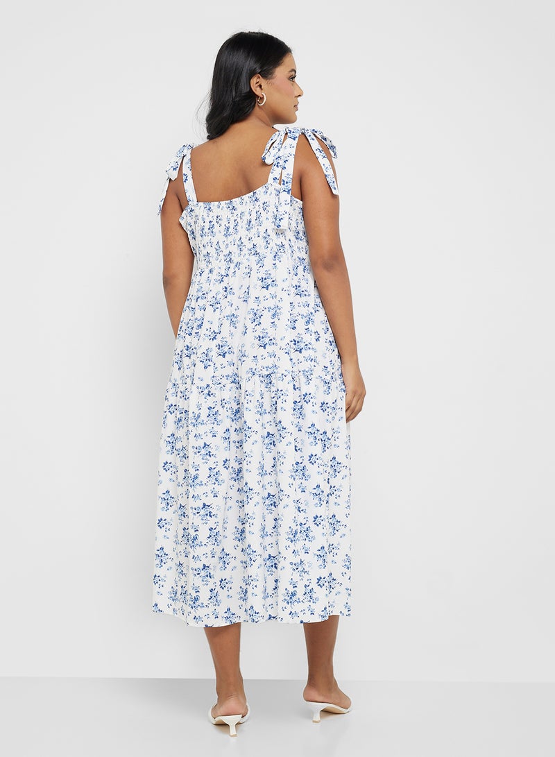 جينجر بلس فستان طبقات بنقشة الزهور - Image 2