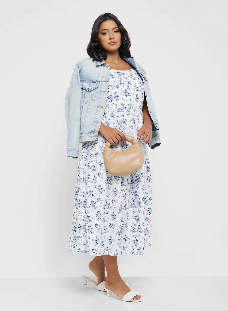 Ginger Plus Floral Tiered Dress