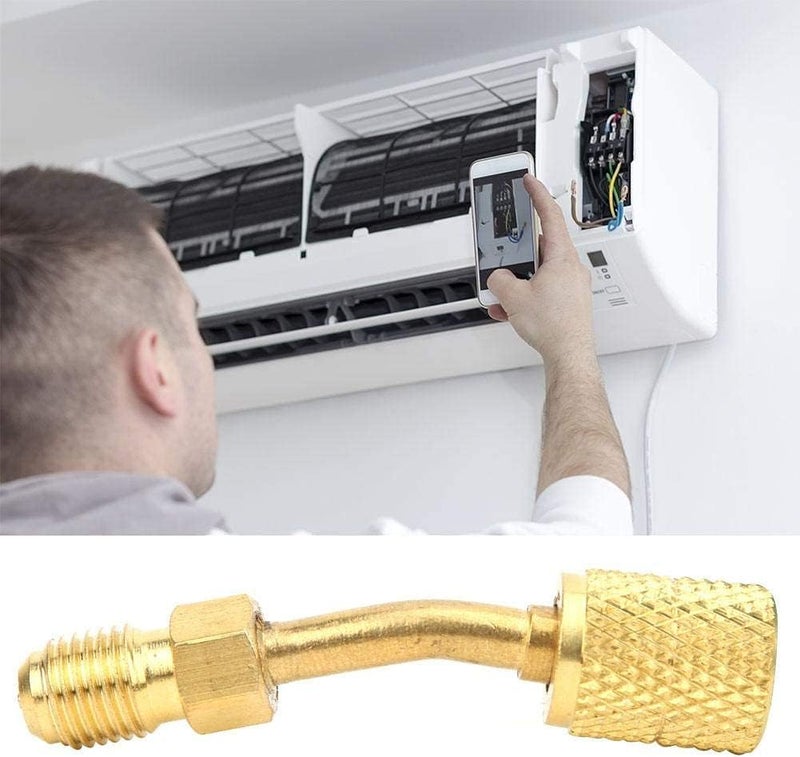 klarako R410A 1/4inch Male SAE to 5/16inch Female SAE Adapter Vacuum Pump Split System Air Conditioner Refrigeration Service (AD87-45) - Image 2