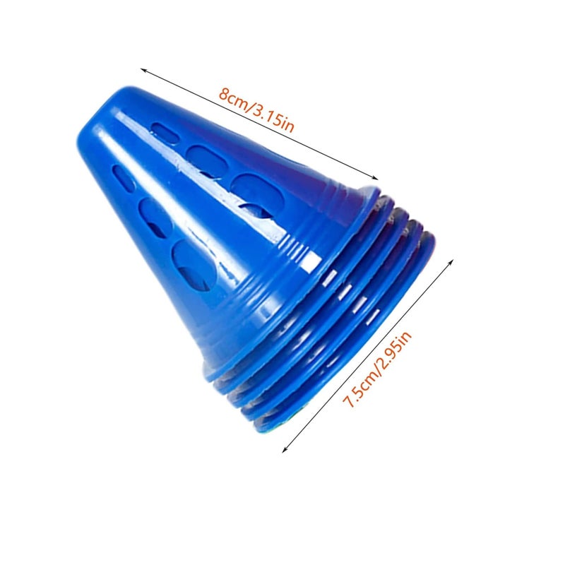 SOLARAE Marker Cone,Roller skating obstacle, Sport Training Traffic Cone,  Sport Space Marker, Traffic Cone Set For Kids Home Football Training Soccer (10 Pcs-Red, Yellow, Blue, Green, Pink) - Image 3