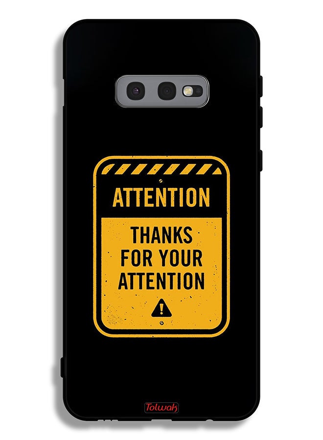 Tolwak Samsung Galaxy S10e Protective Case Cover Thanks For Attention - Image 2
