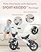 KRIDDO Kids Tricycles Age 24 Month to 4 Years Toddler Kids Trike for 25 to 5 Year Old Gift Toddler Tricycles for 24 Year Olds Trikes for Toddlers Sporty Styling White - Image 4