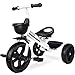 KRIDDO Kids Tricycles Age 24 Month to 4 Years Toddler Kids Trike for 25 to 5 Year Old Gift Toddler Tricycles for 24 Year Olds Trikes for Toddlers Sporty Styling White - Image 3