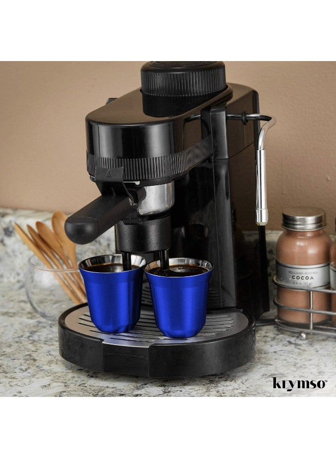 KRYMSO 80ml Espresso Cups, Double Wall Vacuum Insulted Stainless Steel Coffee Cup Set for Espresso, Turkish Coffee, Arabian Coffee and Tea, 2 Pack - Image 2