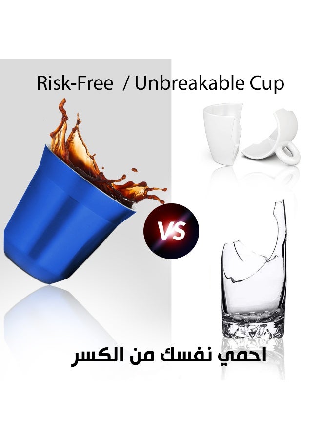 KRYMSO 80ml Espresso Cups, Double Wall Vacuum Insulted Stainless Steel Coffee Cup Set for Espresso, Turkish Coffee, Arabian Coffee and Tea, 2 Pack - Image 4