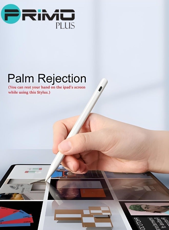 بريمو بلس قلم شاشة لجهاز iPad مع وظيفة رفض راحة اليد، قلم نشط متوافق (2018-2022) Apple iPad Pro 11/12.9 بوصة، iPad 10/9/8/7/6th، iPad Air 5/4/3 الجيل، iPad Mini 6/ الجيل الخامس - Image 1