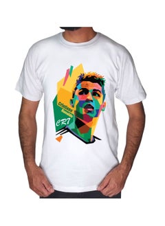 Cristiano Ronaldo Design T-Shirt Extra Large White