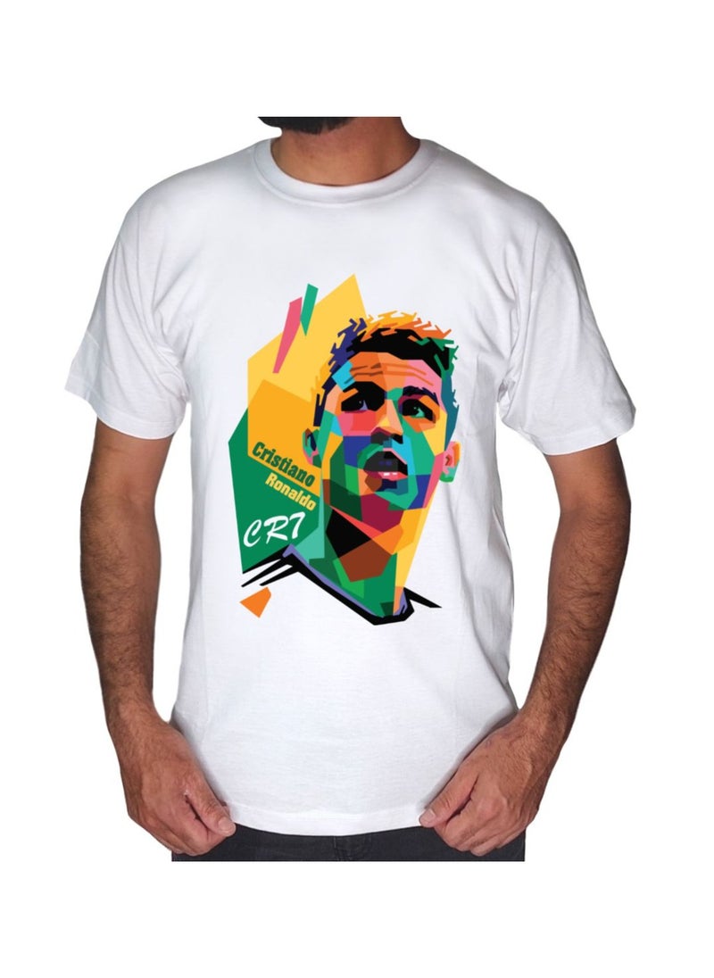 MEC - Cristiano Ronaldo Design T-Shirt Extra Large White - Image 1