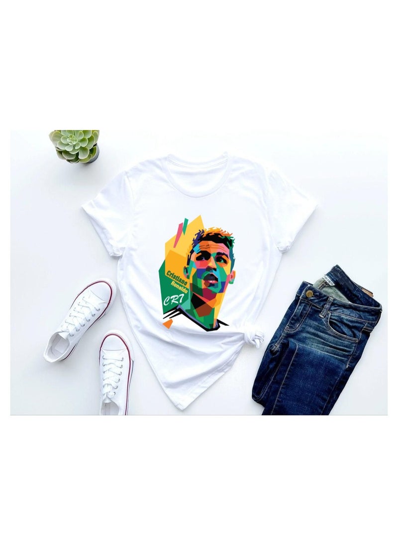 MEC - Cristiano Ronaldo Design T-Shirt Extra Large White - Image 1